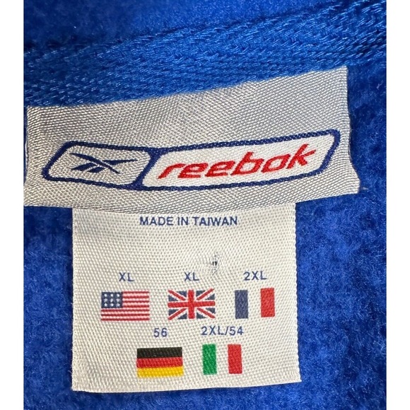 Reebok Jacket Adult XL Blue Quarter Zip Pullover Golf Long Sleeve Mock Neck Mens - Picture 4 of 11